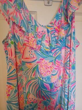 Lilly Pulitzer Give Me The Juice Ruffle Dress NWOT Never Worn XL